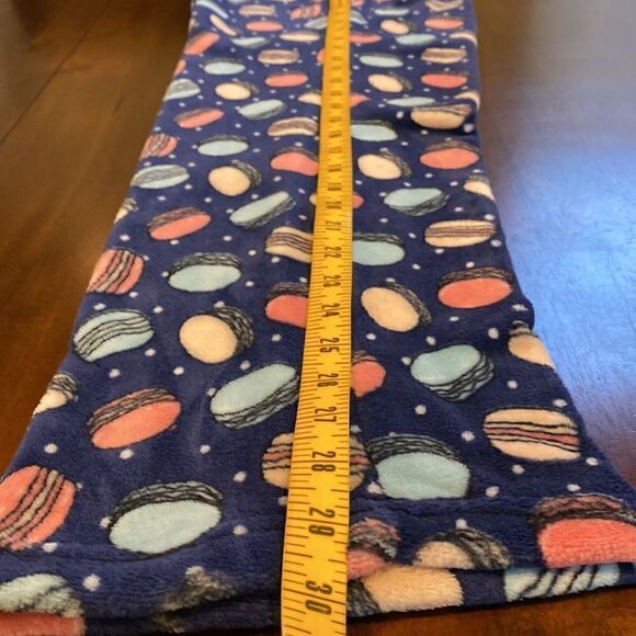 Frankie & Johnny Fleece Macaroon Pajama Bottoms Size Large - Picture 8 of 8